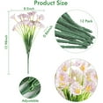 thumbnail image 2 of Sinhoon Artificial Flowers 12 Bundles Outdoor UV Resistant Fake Flowers No Fade Faux Plastic Greenery Shrubs Garden Porch Window Box Decorating (White), 2 of 13