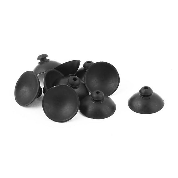 Uxcell 10PCS 2.5cm/1" Silicone Vacuum Suction Cup Sucker Black