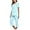 Blue, variant on SOMER Womens Pajama Sets Cotton Pj Set Short Sleeve Top With Capri Pants Sleepwear 2 Piece Lounge Set