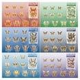 thumbnail image 1 of 120 Pegatinas de Mariposas para Mascotas, Cristales de Hielo, Pegatinas Impermeables de Mariposas Transparentes para Suministros de áLbumes de Recortes, 1 of 7