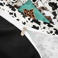 thumbnail image 4 of meiyoeat Cow Print Monogram A Bedding For Boys,Western Leopard Initial Duvet Cover Full,Black Reversible,3pcs,1 Duvet Cover and 2 Pillowcases, 4 of 6
