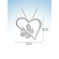 thumbnail image 5 of JewelersClub Heart Necklace with White Diamond Accent | Sterling Silver (.925) | Jewelry Pendant Necklaces for Women & 18 inch Rope Chain with Spring Clasp, 5 of 5