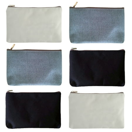 Aspire 12 Pack Canvas Zipper Bags 4 White Black Grey 6 3 X Aspire 12 Pack Canvas Zipper Bags 4 White Black Grey 6 3 X