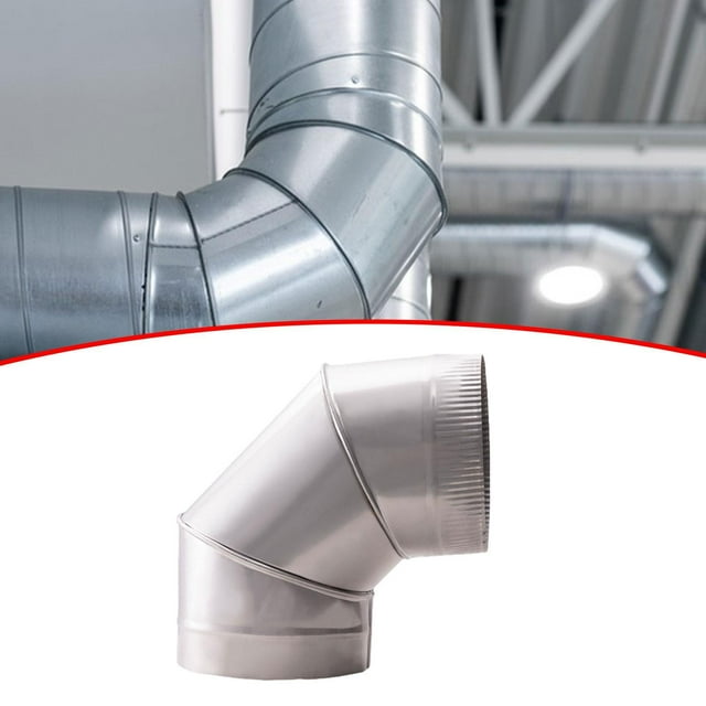 Colaxi Tuyau de Poêle à Coude à 90 Degrés en Acier Inoxydable pour Échange de Combustion au Bois Polyvalent Résistant à la Rouille Adaptateur de Conduit Tube Coude Cheminée ID 20 cm