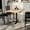 Natural Top/Black Base, variant on Flash Furniture 30" x 48" Solid Wood Commercial Indoor Tabletop in Natural with 23.75" x 29.5" Dining Height Rust-Resistant Black Cast Iron X-Base