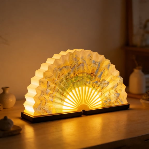 Ingenious Multifunctional Folding Fan Lamp - Ambient Lighting with Color-Changing Effects, Perfect for Home Decor and Unique Gifts for Special Occasions