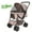 Coffee, variant on Wedyvko Pet Strollers with Reversible Handle for Small Medium Dogs with Mesh Windows, Removable Liner (Black)
