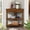 Brown, variant on 33.8" Corner Side Table, 3-Tier Triangle End Table with Solid Wood Legs for Small Spaces, Living Room