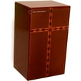 thumbnail image 2 of Wooden Cremation Urns for Human Ashes Adult Large - Burial Urns for Columbarium - Wooden Box Funeral Urns for Human Ashes (9" x 5.5" x 5" - 180 Cu/in or lb, Teak Brown), 2 of 3