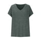 thumbnail image 4 of mfyjkho Tops Para Mujer, Blusa Informal De Manga Corta Con Cuello En V Para Mujer, De Moda, De Verano Tops De Gimnasio Para Mujer S, 4 of 5