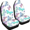 thumbnail image 3 of Xoenoiee Colorful Butterflies Print Car Front Seat Cover Saddle Blanket, Universal Fit, Auto Bucket Seats Cover Seat Protector Decorative Auto Interior Accessory, Easy to Install, 3 of 6