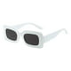 thumbnail image 3 of Gafas de conducir con protección UV, gafas de sol rectangulares para mujer y hombre Blanco Negro Gris, 3 of 9