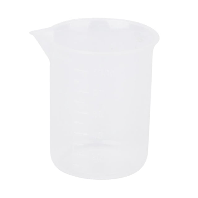 Vaso medidor graduado de plástico para pruebas de laboratorio, 50/100/150/200/250/500 ml. 100 ml