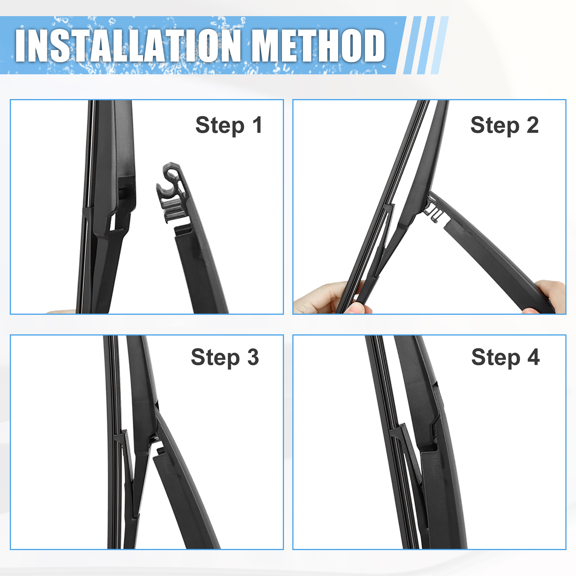 Unique Bargains Rear Wiper Arm Set for Mazda 5 2005-2013 and for Kia Forte 2010-2013