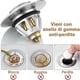 thumbnail image 4 of Desagüe para fregadero sin desbordamiento, tapón para fregadero de baño emergente, tapón universal para bañera, desagüe para bañera, tapón extractor para fregadero de drenaje Clic Clac (φ 34-38 mm), 4 of 5