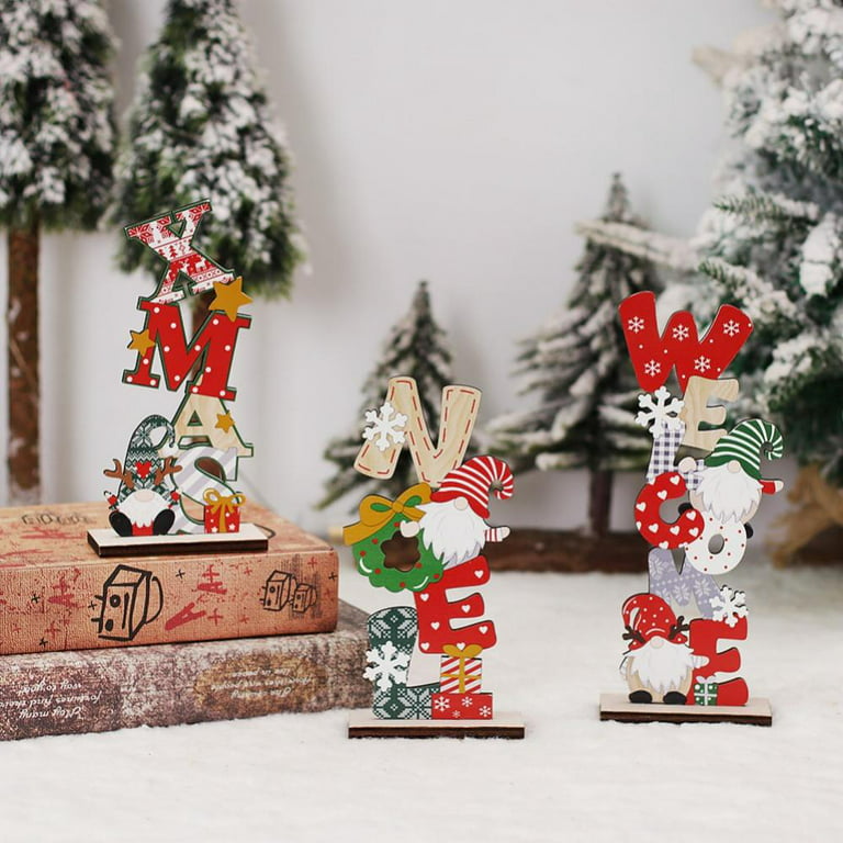  6 Pcs Tabletop Christmas Tree Decorations Office Standing  Handmade Wood Trees Rustic Farmhouse Wooden Tree Centerpieces for Tables  Rustic Xmas Decoration with Rectangular Base for Christmas Home : Home &  Kitchen