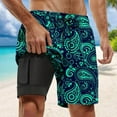 thumbnail image 2 of MuXiKeJi Clothes Mens Swim Trunks 9" Unlined Quick Dry Board Shorts with Zipper Pockets, 4-Way Stretch Bathing Suits for Beach, 2 of 3