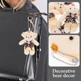 thumbnail image 4 of KAKOWELY 5 mini osos con cadenas colgantes, muñecos de peluche, materiales para ramos de ositos pequeños, 4 of 5