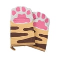 thumbnail image 1 of Oven Mitts Kitten Cat Paw Design Heat Resistant Oven Gloves Thick Cotton Lining Cooking Baking Potholder Gloves Microwave Gloves BBQ Grilling Kitchen, 1 of 5