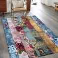 thumbnail image 4 of 3x5 Area Rugs, Vintage Floral Non-Skid Rubber Backing Large Rectangle Rugs - Living Room Bedroom Home Office, Farmhouse Botanical Flowers Indoor Floor Mat Carpets Washable Rug, 4 of 9