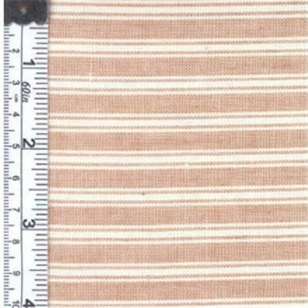 Textile Creations 1409 Rustic Woven Fabric, Stripe Tan And White, 15 yd.