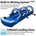 thumbnail image 3 of TentandTable Commercial Inflatable Splash and Ride Waterslide, Blue Marble Dual Lane with Blower, 35', 3 of 8