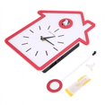 thumbnail image 1 of Diseño de estilo nórdico Reloj de cuco moderno simple Reloj de informe Reloj oscilante Reloj de pared (rojo), 1 of 8