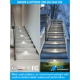 thumbnail image 3 of 3 Pack 5CCT 120V LED Step Lights, Dimmable Stair Lights Indoor Outdoor IP65 Waterproof, Aluminum Anti-Glare, CRI90, White, 3 of 8
