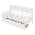 thumbnail image 6 of Twin size Daybed, Wood Slat Support, with Bedside Shelves and Two Drawers, White, 6 of 6