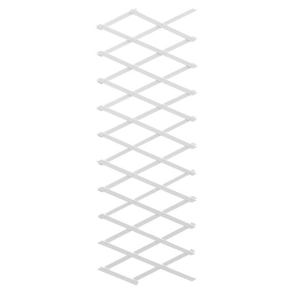 STOBOK White Expandable Trellis Climbing Plant Fence for Garden Decor Synthetic Material Durable Design 1pc