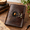 Brown, variant on black Leather Sun And Moon Stone 8x6 Inch Unlined Blank Journal Notebook Diary