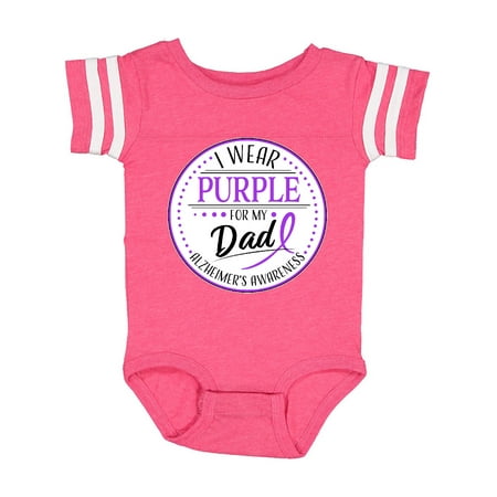 

Inktastic I Wear Purple for my Dad- Alzheimers Awareness Gift Baby Boy or Baby Girl Bodysuit