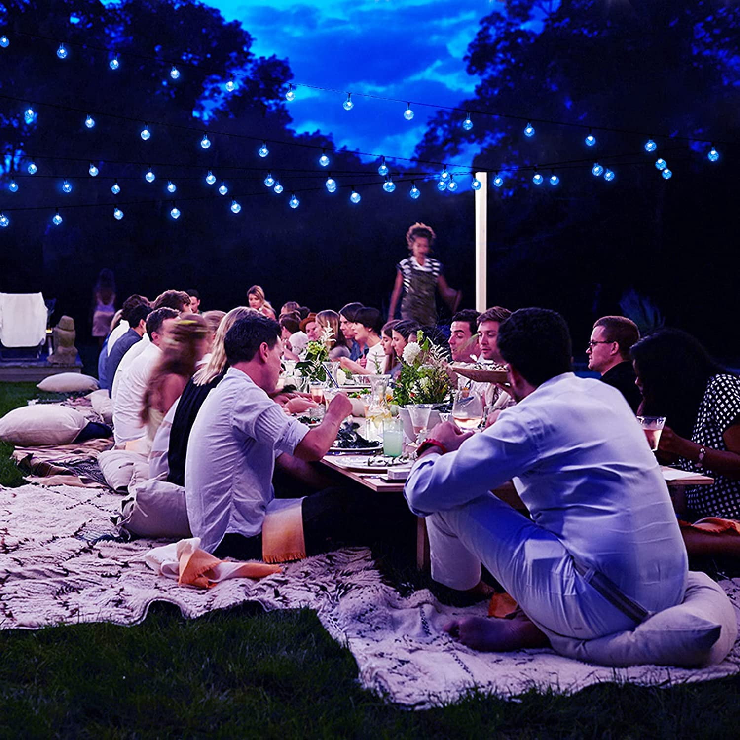 GooingTop Outdoor 30 ft Solar Powered Waterproof LED String Lights (2 Pack)