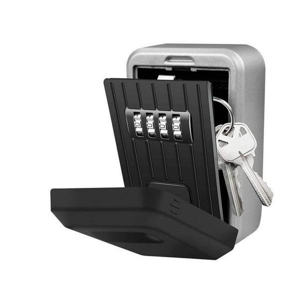 Wall Mounted Key Safe Box , Mini Storage Keybox Key Storage Lock Box with 4 Digit Combination Waterproof Cover For Outdoor Use ,Widely Use