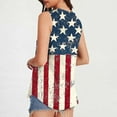 thumbnail image 3 of Generic American Flag Tank Tops for Women 4th of July Shirts Summer Sleeveless V-Neck T-Shirt Patriotic Tees, 3 of 5