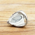 thumbnail image 7 of Yesbay Women Boho Vintage Oval Turquoise Antique Silver Plated Carving Ring Jewelry, 7 of 7