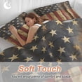 thumbnail image 5 of Vintage American Flag Bedding 3 Piece Duvet Cover Set Twin Size, Farmhouse Shabby Patriot Soft Microfiber Comforter Cover with Zipper Closure & Pillowcases, Wrinkle & FadeResistant Quilt Cover, 5 of 9