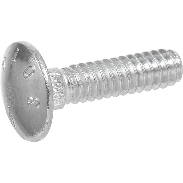 Hillman 240318 Carriage Bolt, 1/2 x 4-Inch, Steel, Zinc-Plated, Silver, 25-Pack