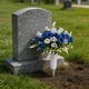 thumbnail image 1 of Cemetery Flowers 18-Head Rose Bouquet With Bucket Decoration, 1 of 9