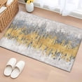 thumbnail image 3 of Abstract Front Door Rugs 2x3 ft Yellow Grey Graffiti Silhouette Art Modern Painting Small Rug for Entryway Non Slip Washable Bathroom Door Mat Absorbent Floor Mat for Indoor Entrance, 3 of 9