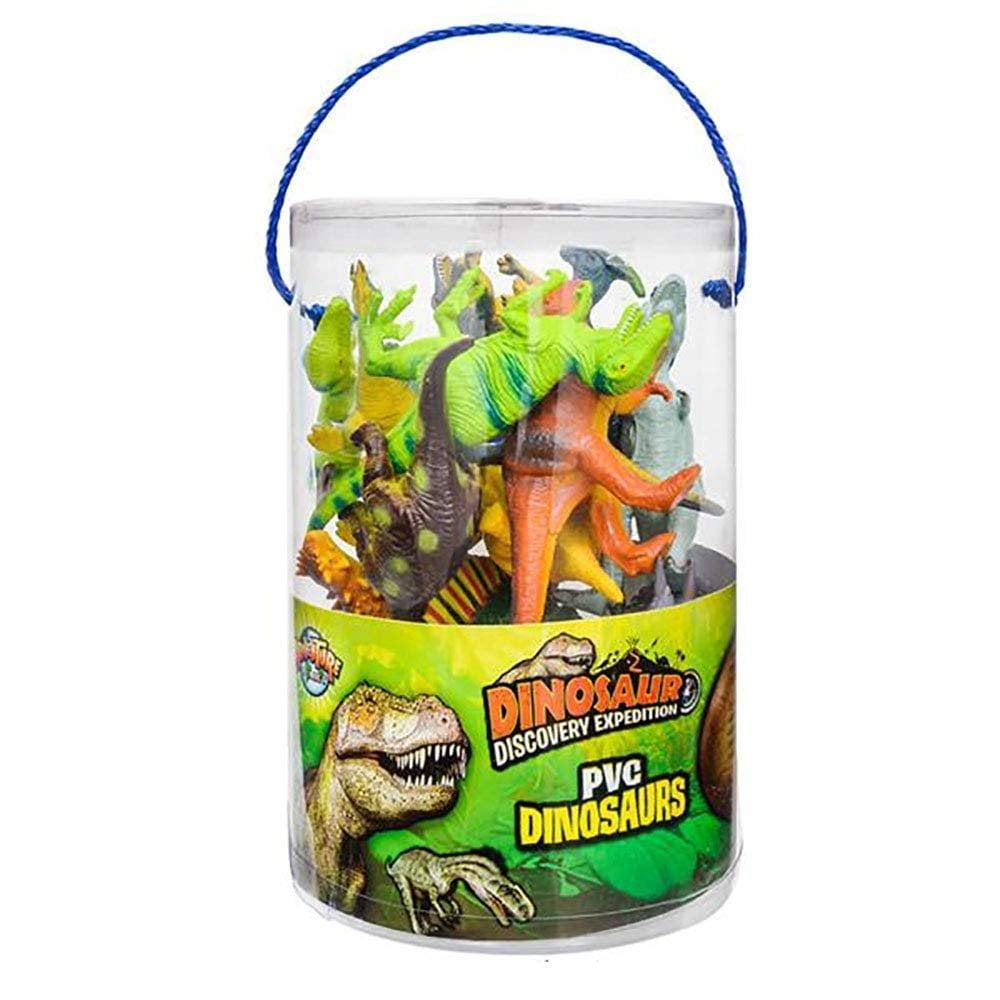 Large 6 Dozen Piece Small Mini NonToxic Plastic Dinosaur Kid Toys Action Figures 