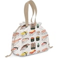thumbnail image 2 of Lunch Bag for Women Insulated Womens Drawstring Lunch Bag for Work, Stain-Resistant Large Lunch Box for Women with Containers, Cinch Closure Cromwell Bag Black Man Reusable Lunch Bag Office, 2 of 4