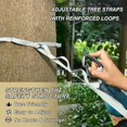 thumbnail image 4 of Wobogo Dark Green Gild Marble Camping Hammocks 330 lb Capacity with Tree Straps and Hanging Pockets for Outside Hiking Beach Backpack Travel, 4 of 8