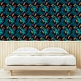 thumbnail image 3 of Ambesonne Tropical Abstract Peel & Stick Wallpaper for Home, Foliage Cluster, 13"x100", Petrol Blue Coral and Peach, 3 of 5