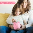 thumbnail image 2 of Piggy Bank PJDRLLC de plástico irrompible para niños de 2 a 7 años, color rosa, 2 of 6