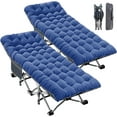 thumbnail image 6 of Slsy XXL Foldable Camping Cot with 3.3-Inch Mattress & Carry Bag, Heavy Duty Portable Sleeping Bed, 2-Pack, 6 of 16