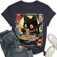 thumbnail image 5 of Womens Anime Cat Ramen Graphic T-Shirts Japanese Funny Graphic Short Sleeve Tees Kawaii Cat Anime Gifts Tops, 5 of 5