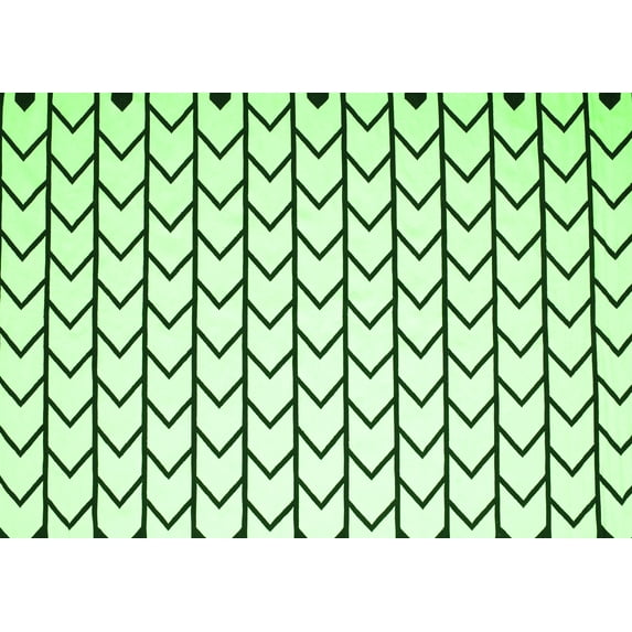 Ahgly Company Indoor Rectangle Solid Green Modern Area Rugs, 3' x 5'