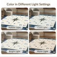 thumbnail image 7 of ODIKA 5'x7' Washable Area Rug Beachy Ocean Vintage Compass Nautical Motifs Border Themed Bathroom for Small Living Room, Bedroom, Easy Care, Non-Shedding, Pet Friendly, 7 of 7