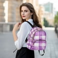 thumbnail image 6 of FORMRS Mini Backpack Purse for Women Travel Daypack Casual Shoulder Bag, Purple and White Pattern, 6 of 7